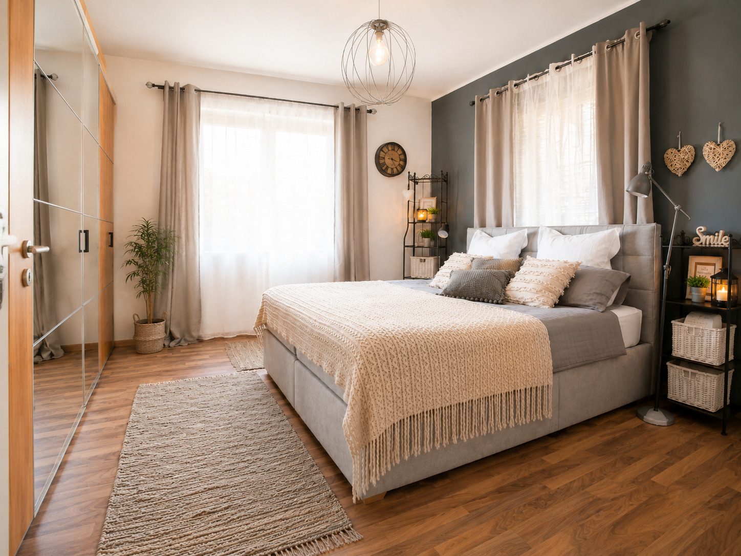 Bedroom at Villa VinoSelo with box spring bed